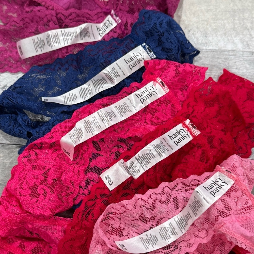 HANKY PANKY Low Rise Thongs 5-Pack Assorted Colors O/S - Picture 5 of 5